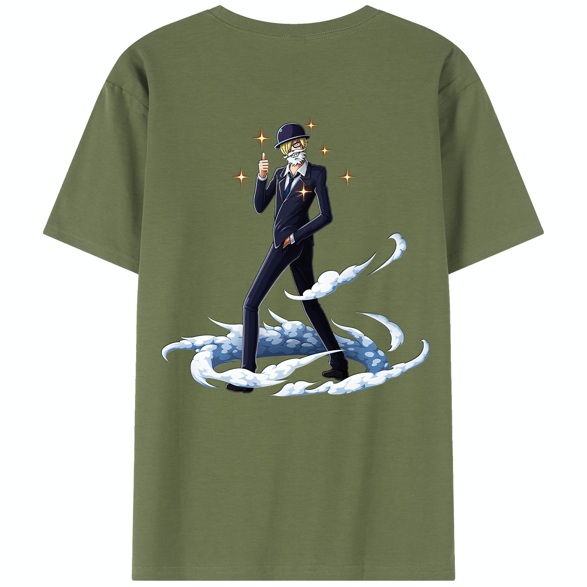 ワンピース サンジ ONE PIECE Sanji 綿100％半袖Tシャツ（背面プリント）